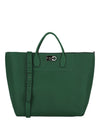Ferragamo The Studio Large Leather Tote Green-241124-756834-30000-NS Bags - Tophatter Daily Deals