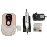 30000 rpm rechargeable portable nail polisher Pink 0 - Tophatter Daily Deals