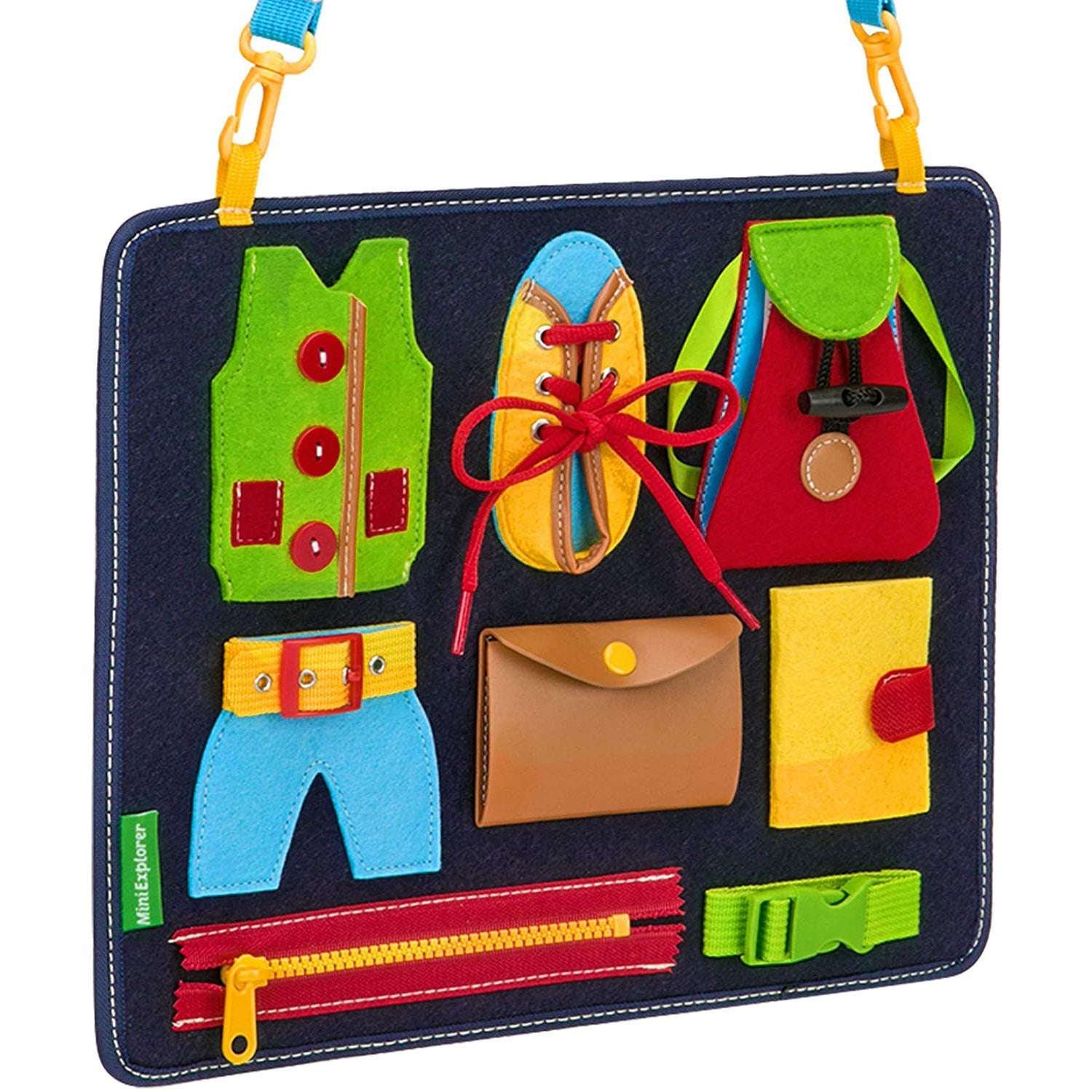 Baby learning dressing buckle zipper learning board 2 style 0 - Tophatter Daily Deals