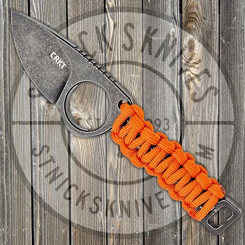 CRKT Schwarz Tailbone - Fixed Blade Knife - Orange Cord-Wrapped - 2415 Knives - Tophatter Daily Deals