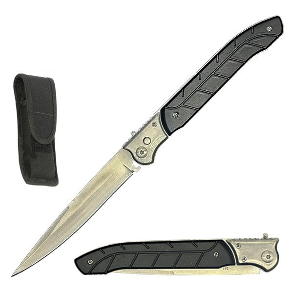 12 Inch Large Heritage Automatic Pocket Knife with Slide Safety Lock - TOPHATTER'S ARMORY DEALS Collectible Weapons - Tophatter Daily Deals