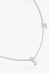 Zircon 925 Sterling Silver Necklace Necklaces - Tophatter Daily Deals