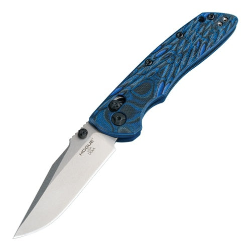 Hogue Knives Deka - ABLE Lock Folder - Satin Clip Point Blade - G-Mascus Blue Lava G10 Frame - 24273 Folding Knives - Tophatter Daily Deals