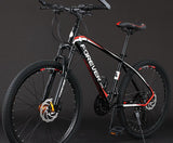 Aluminum Alloy Oil Pressure Double Disc Brake Shock Absorption Mountain Bike Black red mechanical brake 0 - Tophatter Daily Deals