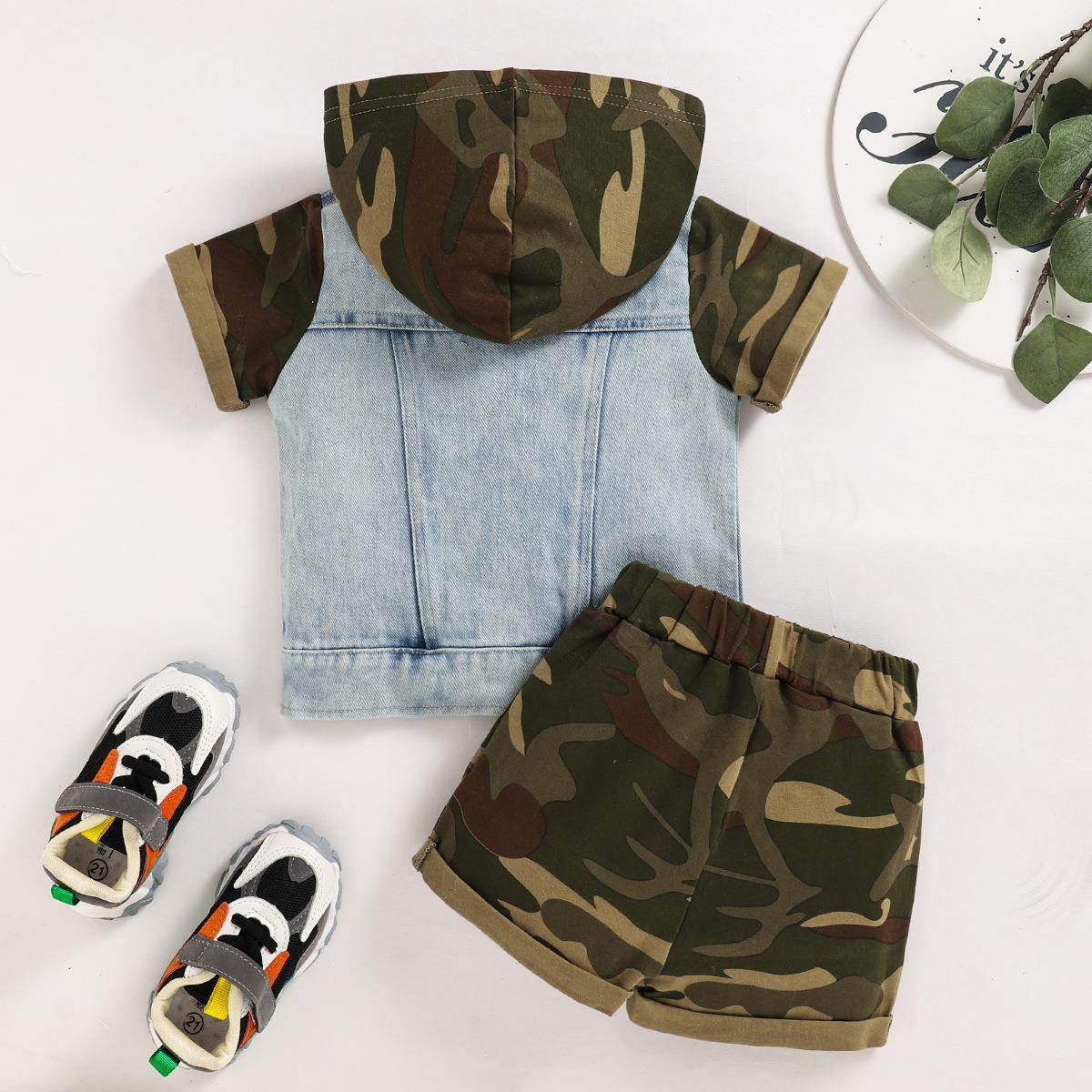 Boys' Summer Hooded Children's Casual Camouflage Shorts 0 - Tophatter Daily Deals