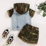 Boys' Summer Hooded Children's Casual Camouflage Shorts 0 - Tophatter Daily Deals