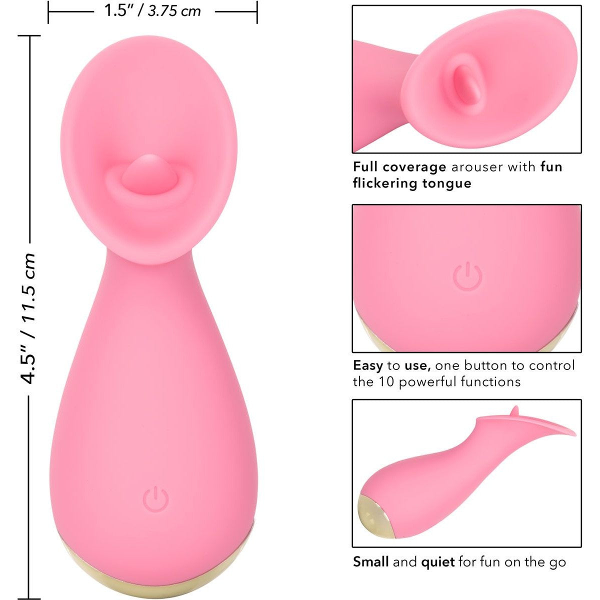 Slay #TickleMe Silicone Clitoral Vibrator in Pink Clitoral Vibrator - Tophatter Daily Deals