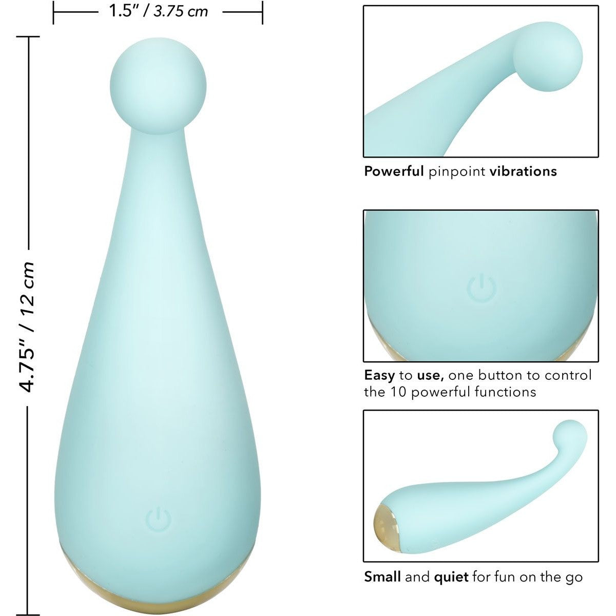 Slay #ThrillMe Silicone Vibrator in Blue Vibrator - Tophatter Daily Deals