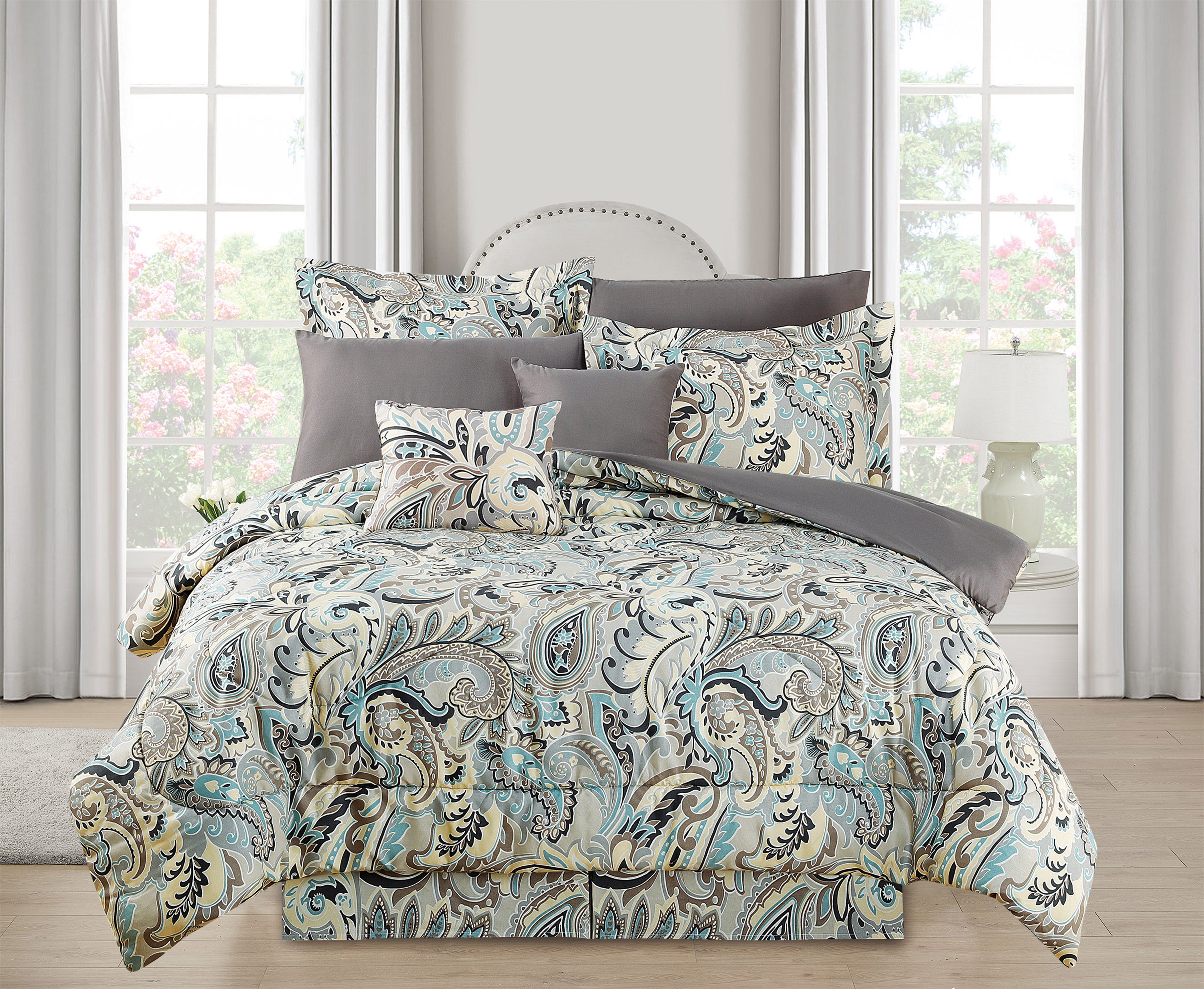 Kathy Ireland 10 Piece Bed in a Bag Set Olivia Bedding - Tophatter Daily Deals
