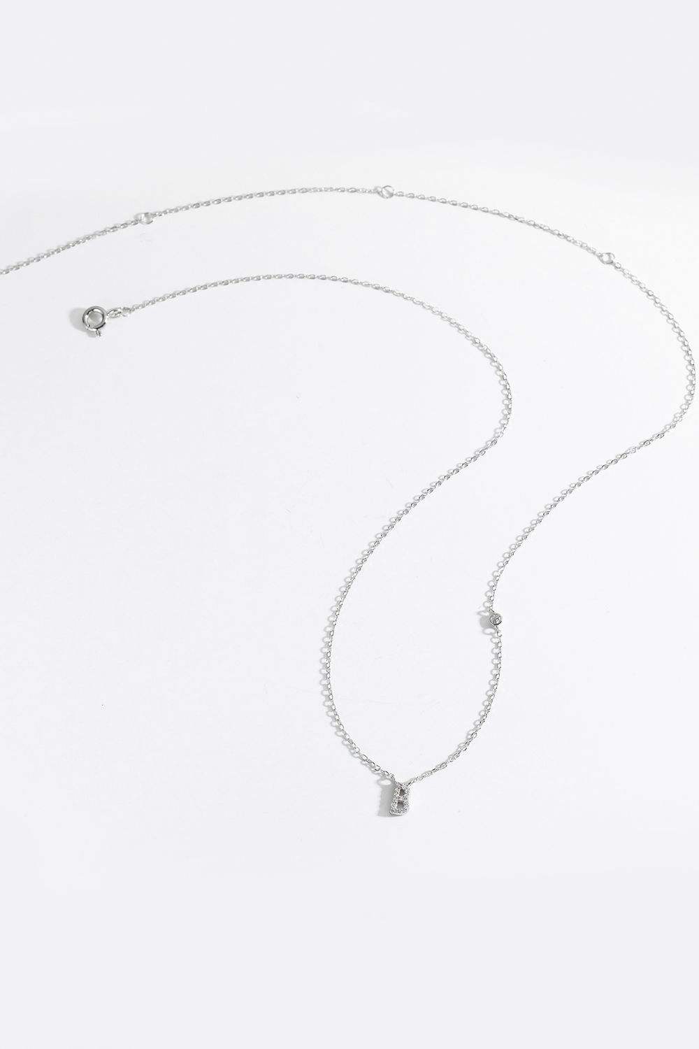 A To F Zircon 925 Sterling Silver Necklace Necklaces - Tophatter Daily Deals