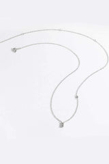 A To F Zircon 925 Sterling Silver Necklace Necklaces - Tophatter Daily Deals