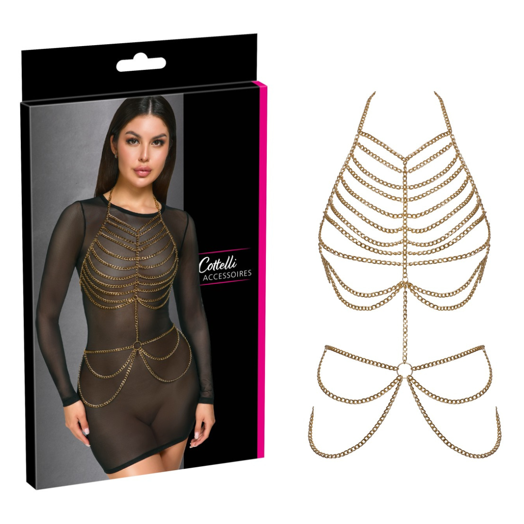 Cottelli Body Chain – Glamorous Adjustable Body Jewelry Accessory > Clothes > Body Jewellery (Non Piercing) - Tophatter Daily Deals