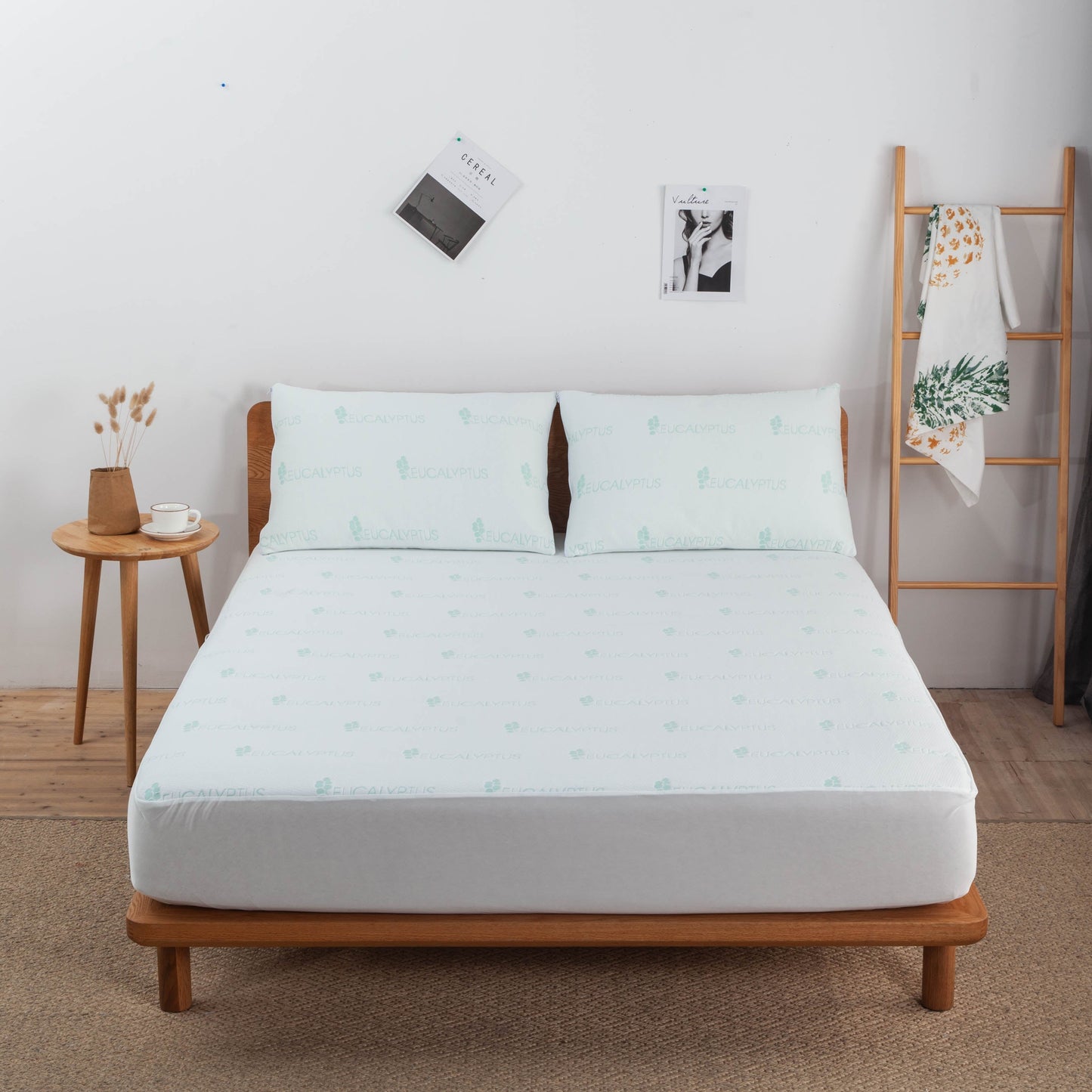 Bibb Home Eucalyptus Infused Waterproof Mattress Pad Bedding - Tophatter Daily Deals