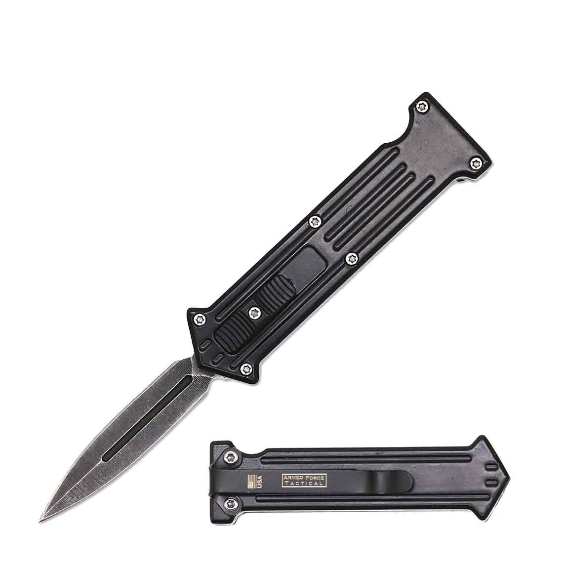 5" Black Double Action MINI JOKER OTF Automatic knife - Tophatter's Army Products & Self Defense Collectible Weapons - Tophatter Daily Deals