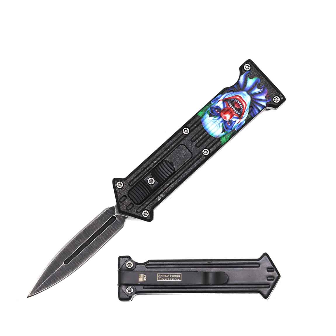 5" Double Action MINI JOKER OTF Automatic knife - Tophatter's Guns'N'Weapons Store Collectible Weapons - Tophatter Daily Deals
