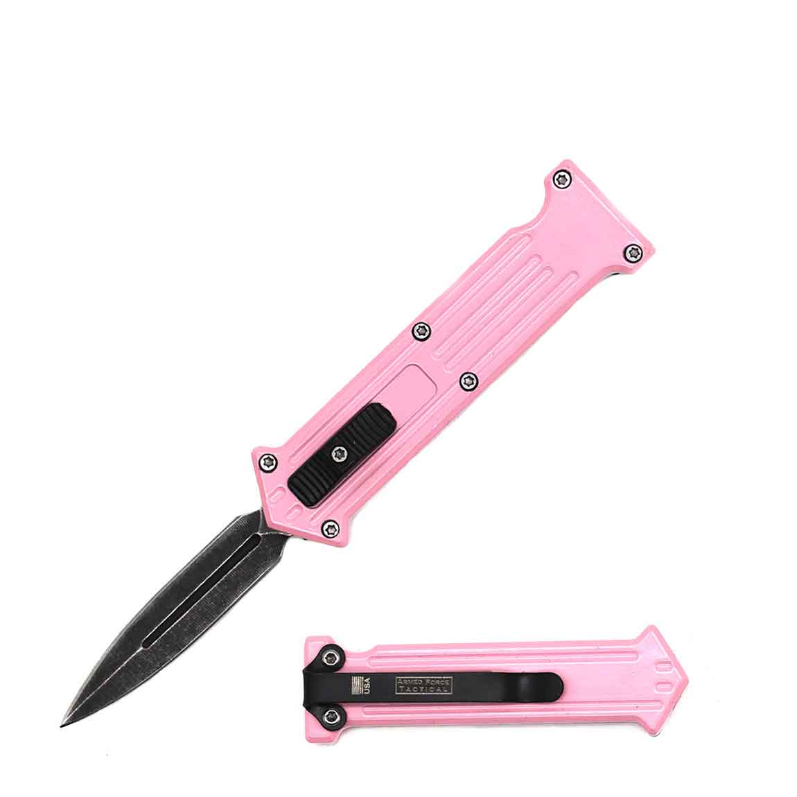 5" Pink Double Action MINI JOKER OTF Automatic knife - Tophatter's Guns'N'Weapons Store Collectible Weapons - Tophatter Daily Deals