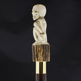 Scallywag Bone Handle Walking Cane w/Custom Shaft and Collar Bone Handles - Tophatter Daily Deals