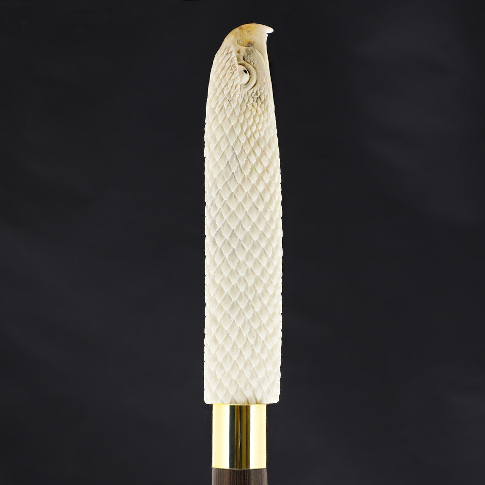 Courageous Eagle Bone Handle Walking Cane w/Custom Shaft and Collar Bone Handles - Tophatter Daily Deals
