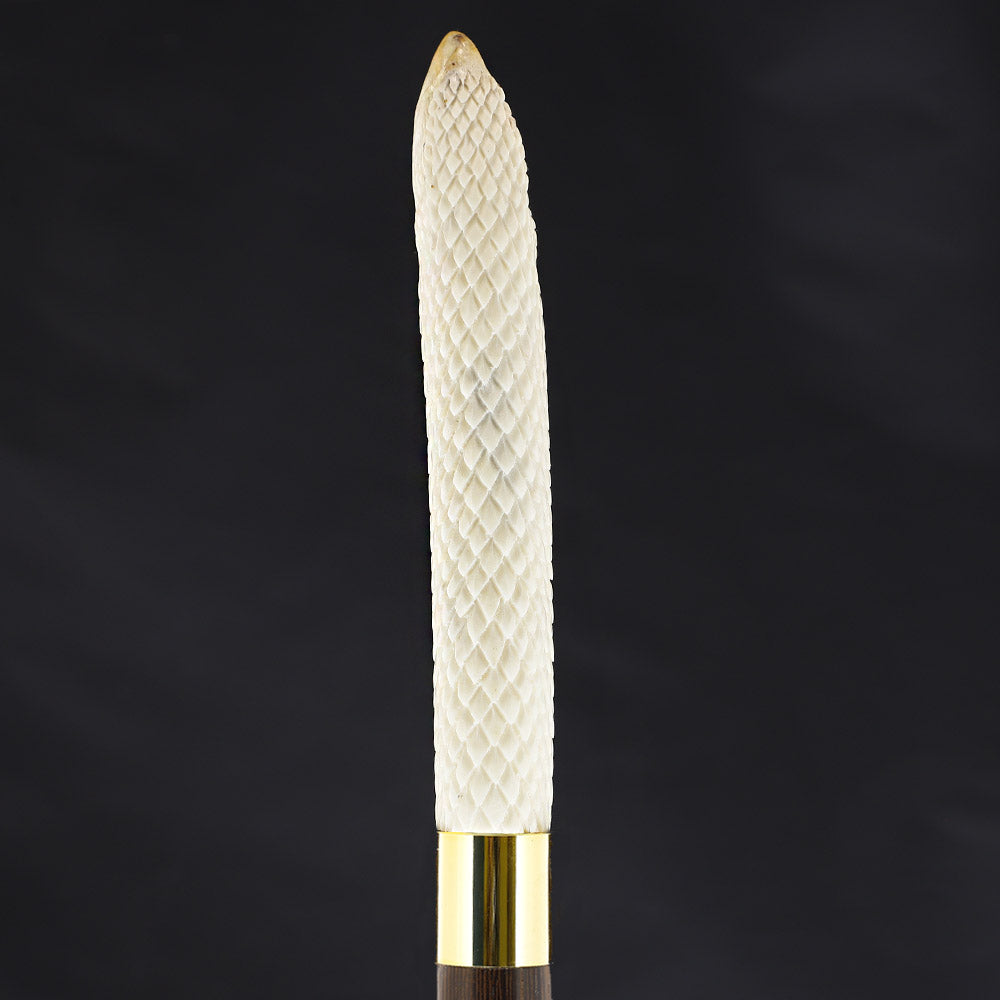 Courageous Eagle Bone Handle Walking Cane w/Custom Shaft and Collar Bone Handles - Tophatter Daily Deals
