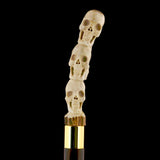 Cycle of Life Skull/Snake Bone Handle Walking Cane w/Custom Shaft and Collar Bone Handles - Tophatter Daily Deals
