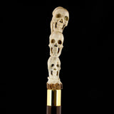 Cycle of Life Skull/Snake Bone Handle Walking Cane w/Custom Shaft and Collar Bone Handles - Tophatter Daily Deals