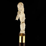 Cycle of Life Skull/Snake Bone Handle Walking Cane w/Custom Shaft and Collar Bone Handles - Tophatter Daily Deals