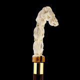 Carved Cycle of Life: Skull/Snake Bone Handle Cane - Limited Supply Bone Handles - Tophatter Daily Deals