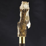 Warriors Eagle/Lion Intricate Carved Bone Handle Collector Cane w/Custom Shaft and Collar Bone Handles - Tophatter Daily Deals