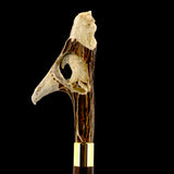Command Attention: Warriors Eagle/Lion Bone Handle Walking Cane with Custom Shaft and Collar Bone Handles - Tophatter Daily Deals