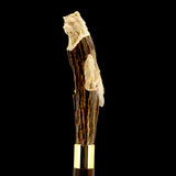 Command Attention: Warriors Eagle/Lion Bone Handle Walking Cane with Custom Shaft and Collar Bone Handles - Tophatter Daily Deals