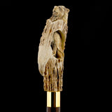 Carved Warriors Eagle/Lion Bone Handle Cane - Limited Supply Bone Handles - Tophatter Daily Deals
