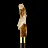 Warriors Eagle/Lion Bone Handle Walking Cane w/Custom Shaft and Collar Bone Handles - Tophatter Daily Deals