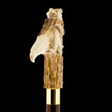 Unleash Your Strength: Warriors Eagle/Lion Bone Handle Walking Cane with Custom Shaft and Collar Bone Handles - Tophatter Daily Deals