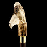 Defining Sophistication: Eagle/Lion Bone Handle Walking Cane with Custom Shaft and Collar Bone Handles - Tophatter Daily Deals