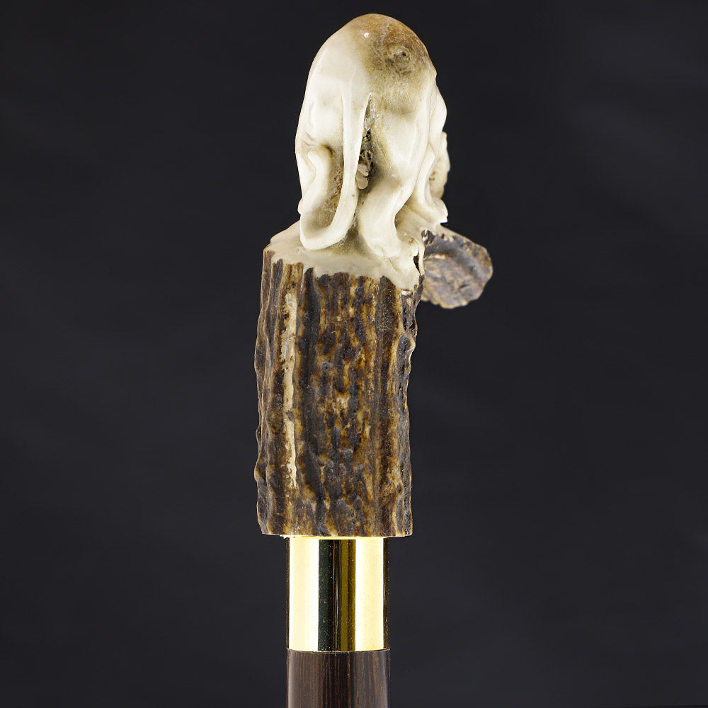 Prowling Panther Bone Handle Walking Cane w/Custom Shaft and Collar Bone Handles - Tophatter Daily Deals