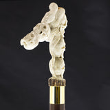 Skull Tower w/Snake Bone Handle Walking Cane w/Custom Shaft and Collar Bone Handles - Tophatter Daily Deals