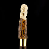 Luring Lion Handcarved Intricate Collector Bone Handle Cane w/Custom Shaft and Collar Bone Handles - Tophatter Daily Deals