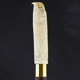 Gazing Eagle Bone Handle Walking Cane w/Custom Shaft and Collar Bone Handles - Tophatter Daily Deals