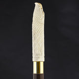 Gazing Eagle Bone Handle Walking Cane w/Custom Shaft and Collar Bone Handles - Tophatter Daily Deals