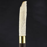 Gazing Eagle Bone Handle Walking Cane w/Custom Shaft and Collar Bone Handles - Tophatter Daily Deals