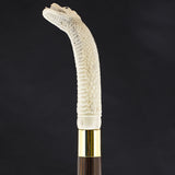 Hungry Snake Bone Handle Walking Cane w/Custom Shaft and Collar Bone Handles - Tophatter Daily Deals