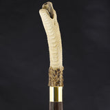 Fortified Snake Bone Handle Walking Cane w/Custom Shaft and Collar Bone Handles - Tophatter Daily Deals