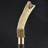 Fortified Snake Bone Handle Walking Cane w/Custom Shaft and Collar Bone Handles - Tophatter Daily Deals