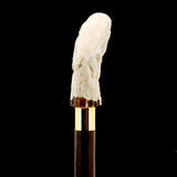 Natures Wildlife Pack Intricate Handcarved Bone Handle Collector Cane w/Custom Shaft and Collar Bone Handles - Tophatter Daily Deals