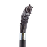Lizard Carving Dark Buffalo Horn Bone Handle Collector Cane w/Custom Shaft and Collar Bone Handles - Tophatter Daily Deals