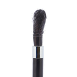 Horse Carving Dark Buffalo Horn Bone Handle Collector Cane w/Custom Shaft and Collar Bone Handles - Tophatter Daily Deals