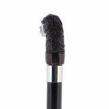 Horse Carving Dark Buffalo Horn Bone Handle Collector Cane w/Custom Shaft and Collar Bone Handles - Tophatter Daily Deals