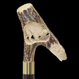 Carved Bison Antler Buffalo Bone: Collector Cane - Limited Supply Bone Handles - Tophatter Daily Deals