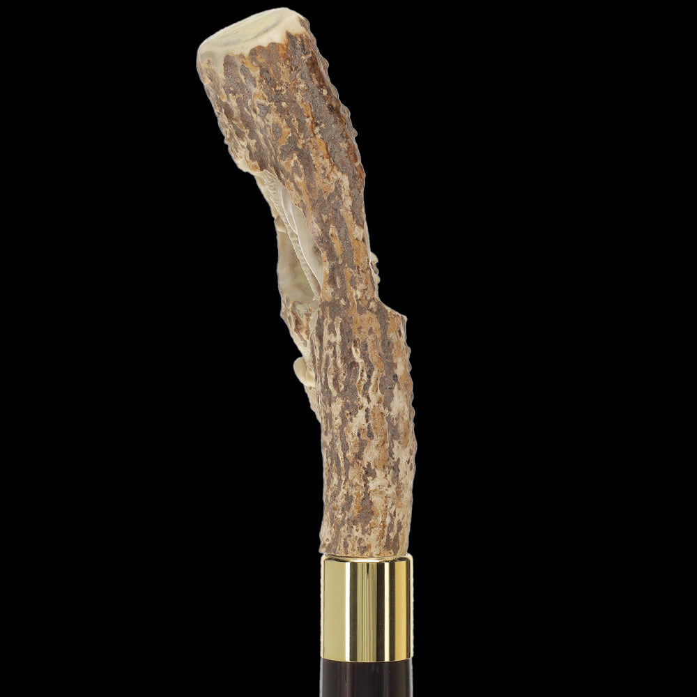 Carved Bison Antler Buffalo Bone: Collector Cane - Limited Supply Bone Handles - Tophatter Daily Deals