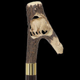 Bison Antler Buffalo Bone Handle Collector Cane w/Custom Shaft and Collar Bone Handles - Tophatter Daily Deals